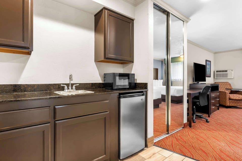 Standard Room, 2 Queen Beds, Non Smoking, Microwave (Larger Room) | Premium bedding, desk, laptop workspace, iron/ironing board