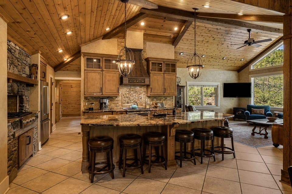 Chef's Gourmet Kitchen and Breakfast Bar Seating