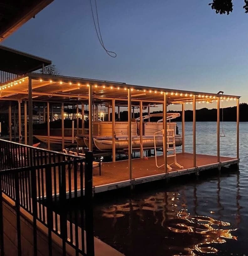 Gorgeous lit dock!