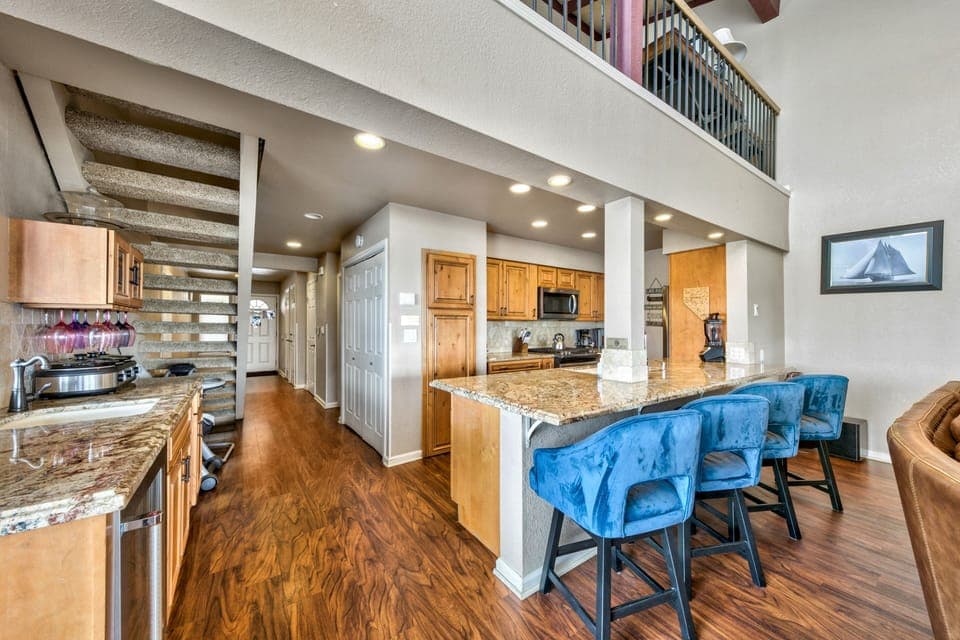 Lots of counter space in the kitchen makes serving up meals a breeze