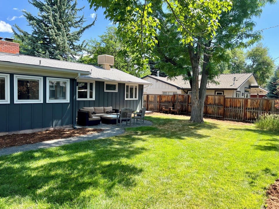 Big fenced yard
