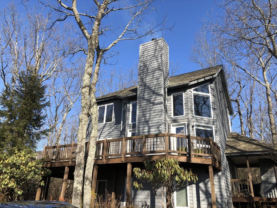 Front view of home and porch
