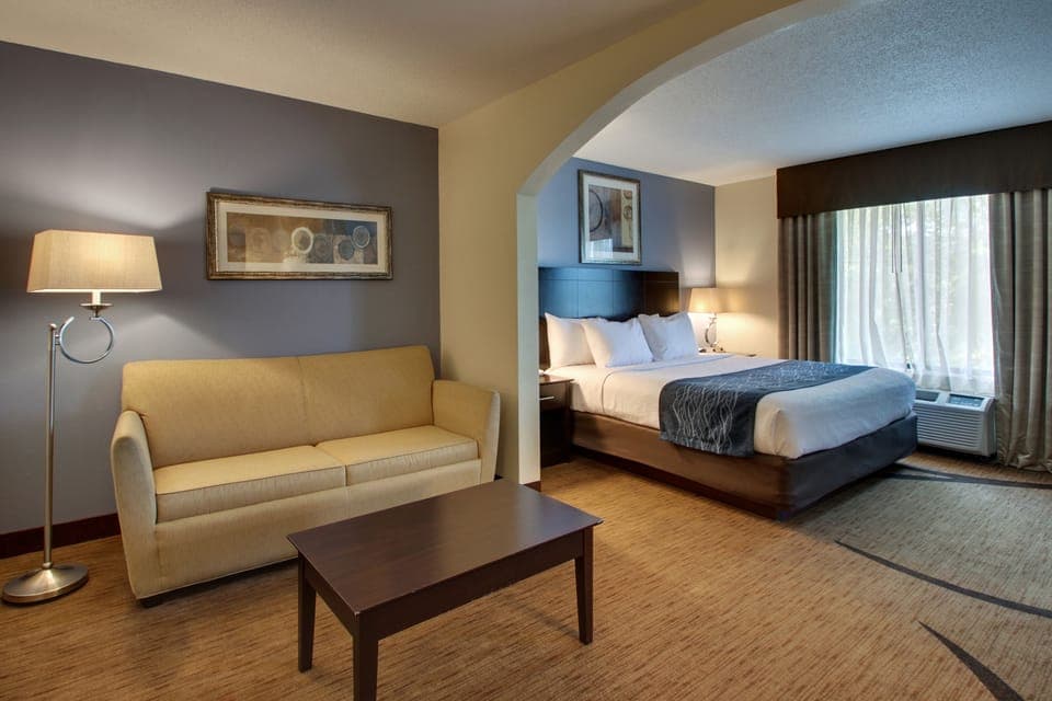 Desk, blackout drapes, iron/ironing board, free WiFi