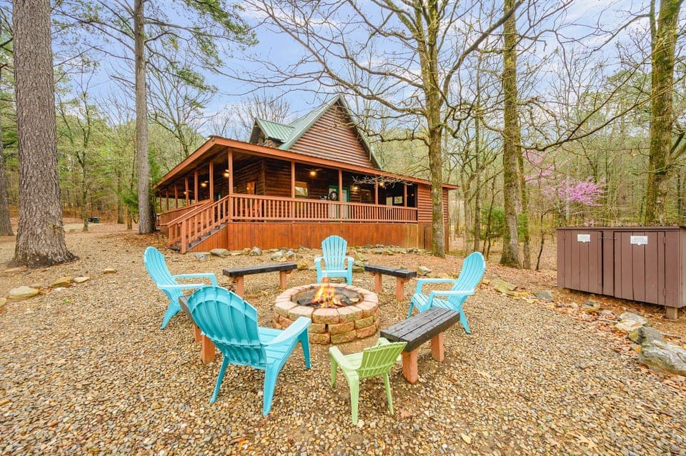 1 1 Nothing beats the crackling of a fire and the coziness of a cabin in the woods.