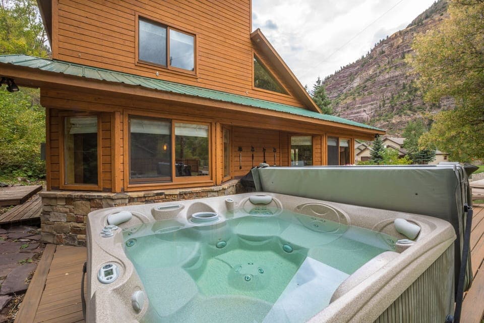 Sit back and relax in the hot tub
