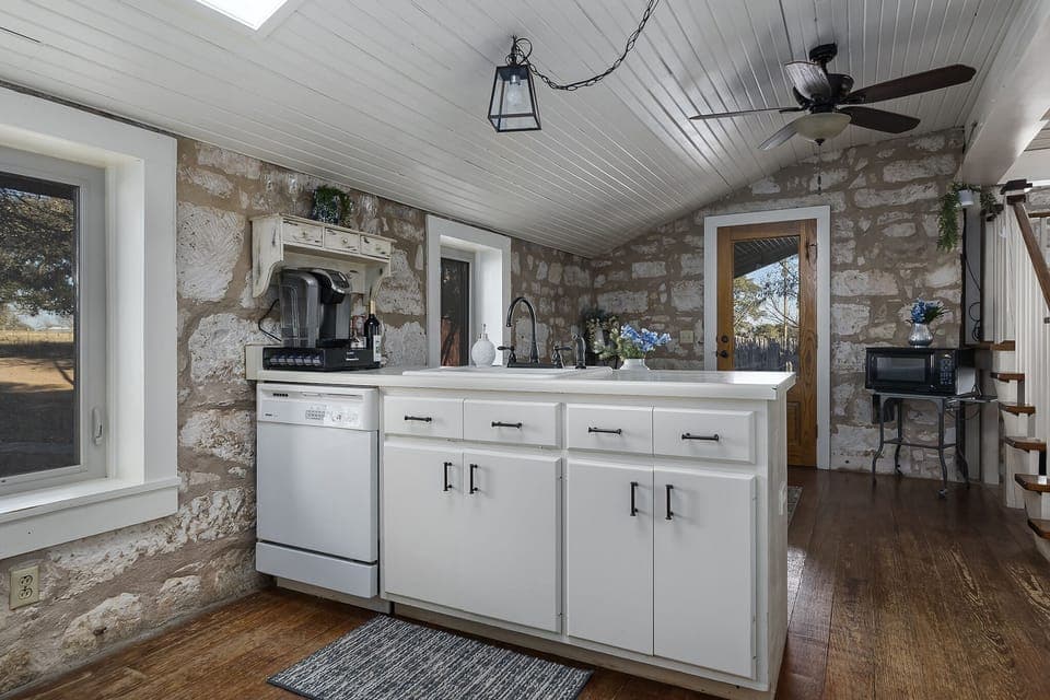 Refrigerator, Stove, Microwave, Oven (not pictured-on wall) and Dishwasher