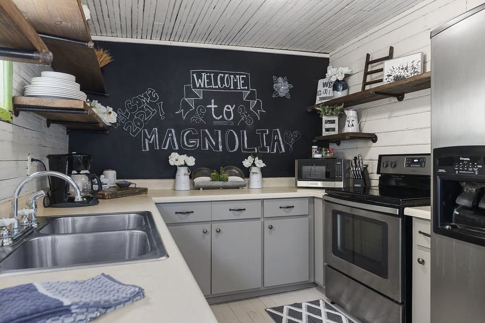 Fully stocked kitchen for meals at home