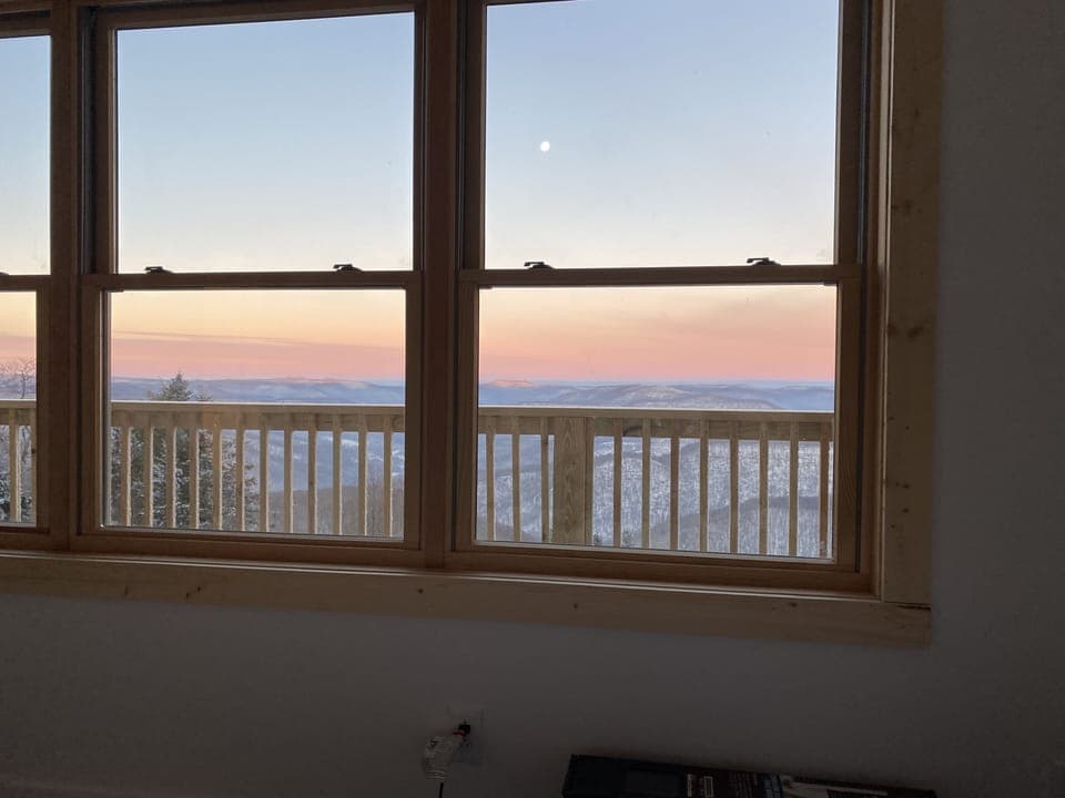 beautiful western morning views from the master bedroom!  Mountain magic!