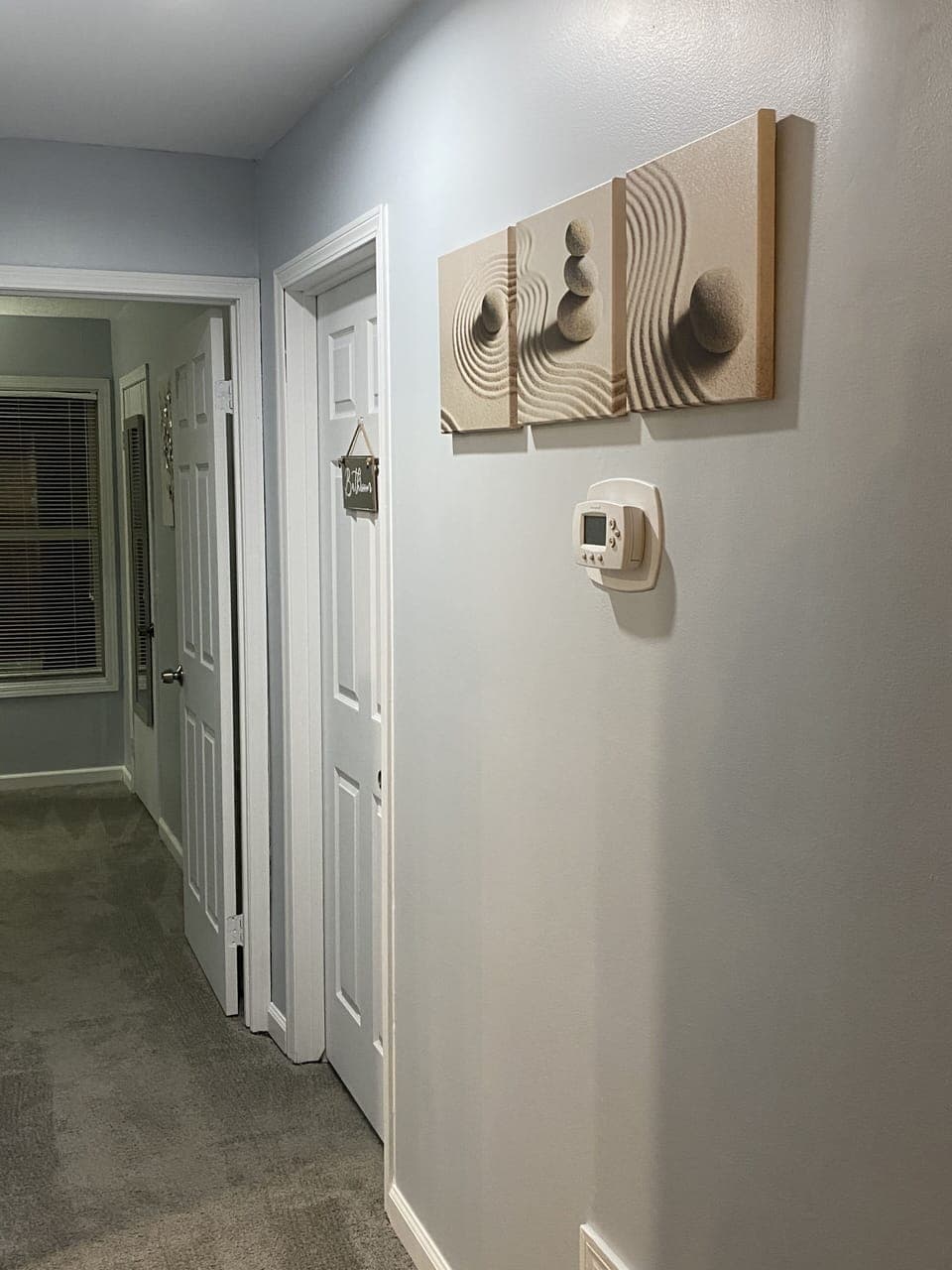 Hallway to bathroom and Bedroom