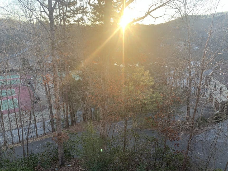 Sunrise over the water (view from the private master balcony)