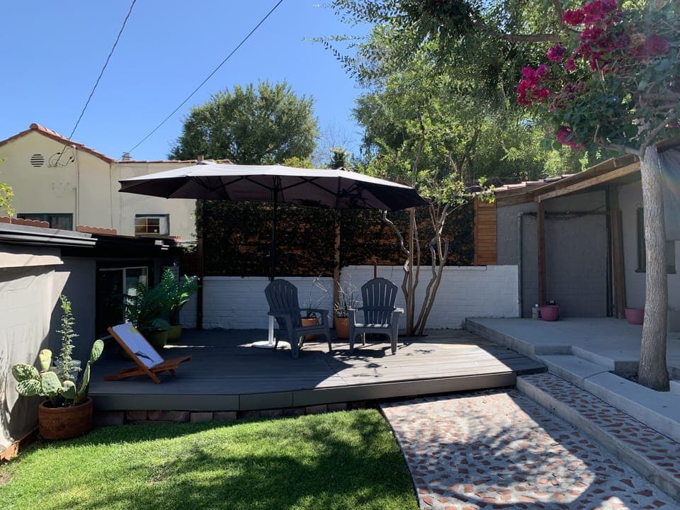 Patio area to soak up some SoCal sun.  : ) 