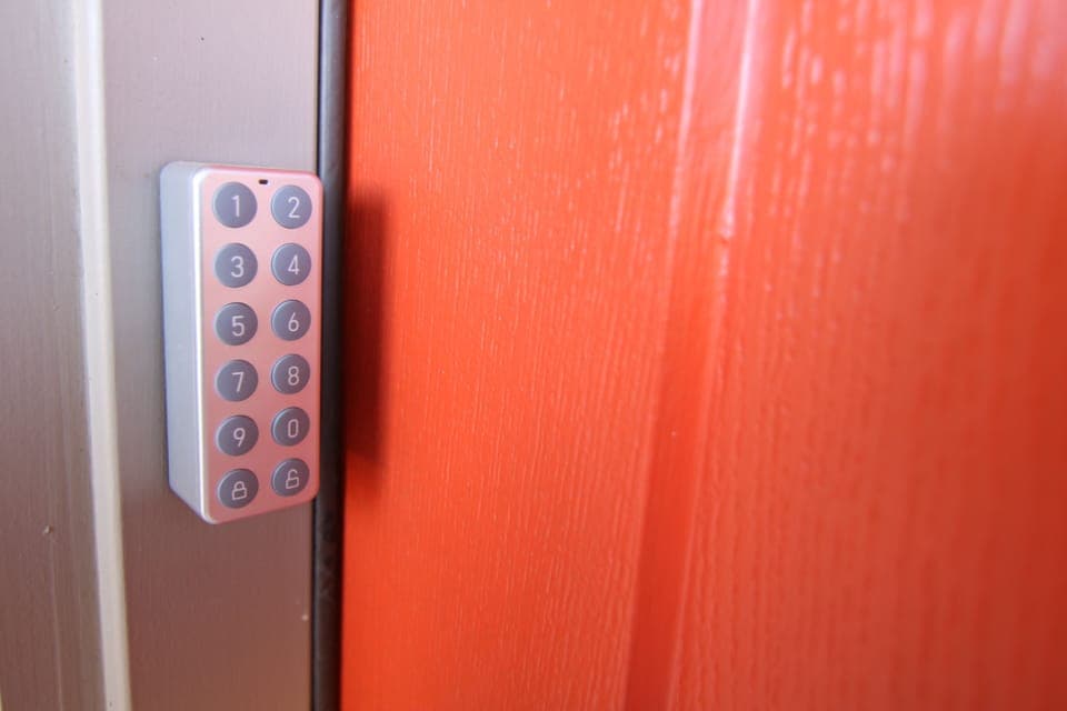 Keyless entry...put your four digit # assigned to you & enter & exit is simple