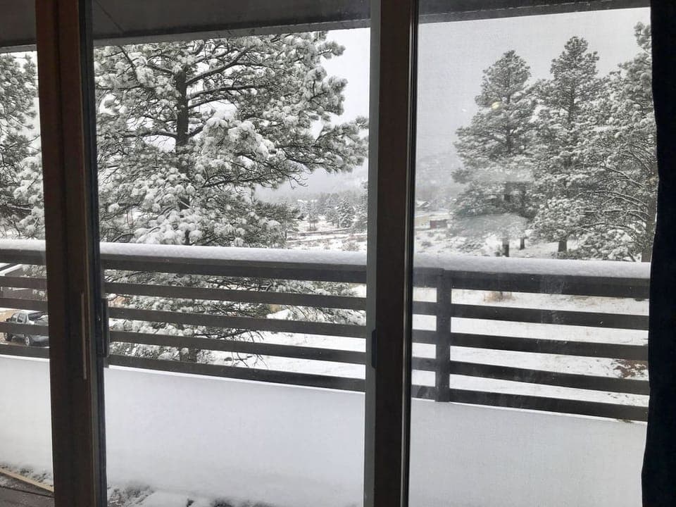 Winter deck view