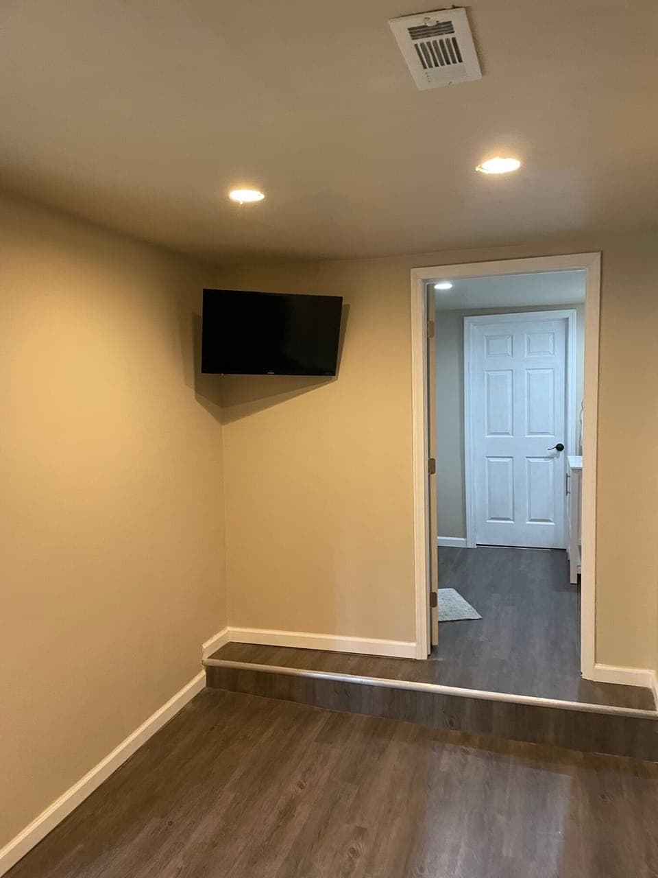 Basement Family Room with a Second Television