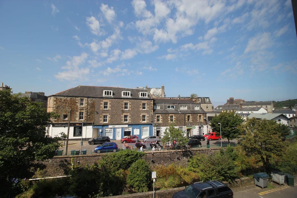 View to Roxy's cafe just across the river. ideal for breakfast al fresco.