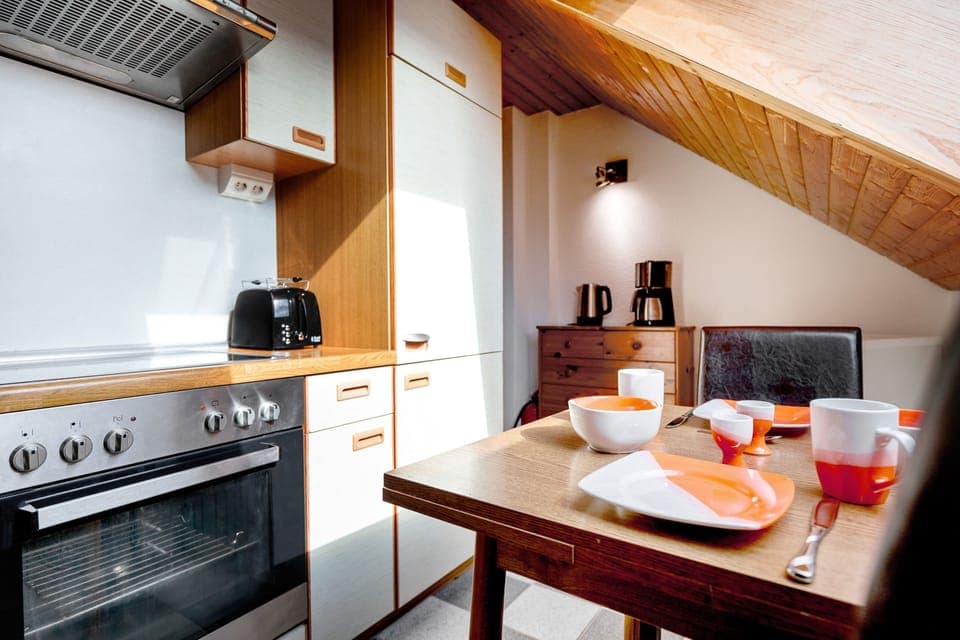 Apartment, 1 Bedroom | Private kitchen | Fridge, stovetop, coffee/tea maker, electric kettle