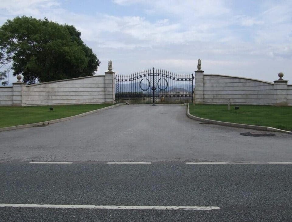 Main gates to the site 