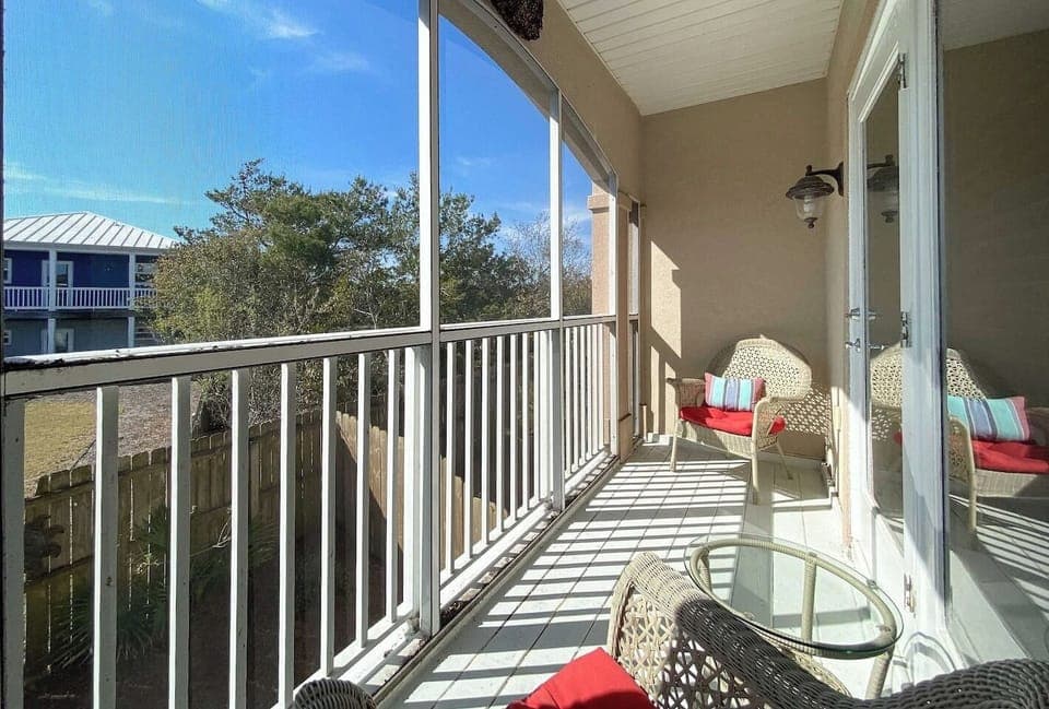Enclosed balcony off of the King bedroom. 