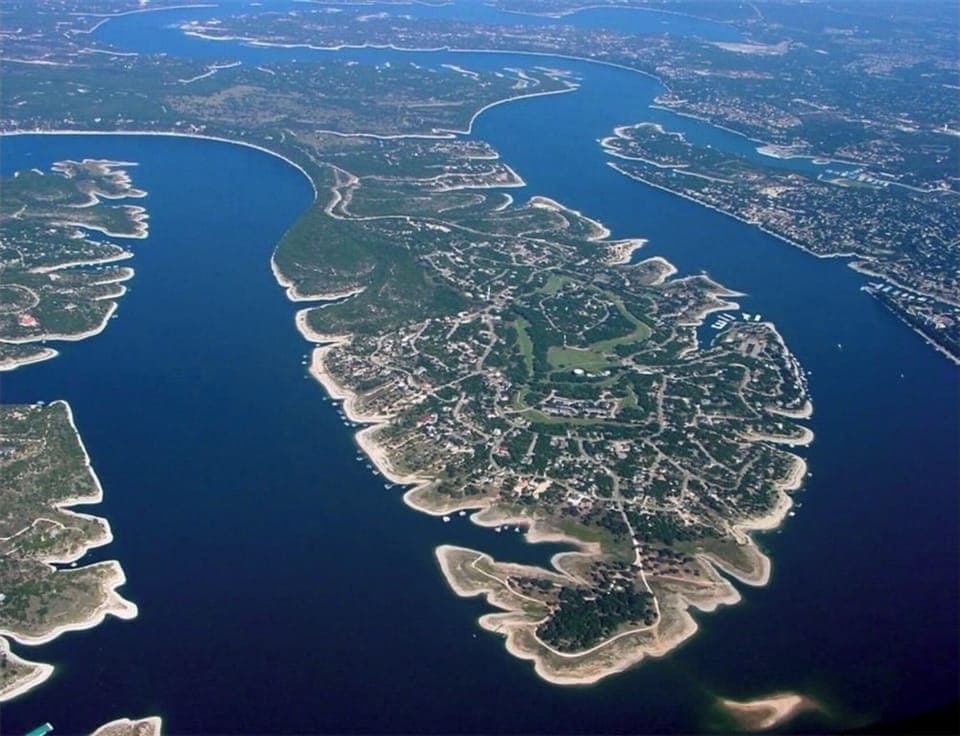 Birds eye view of Point Venture.