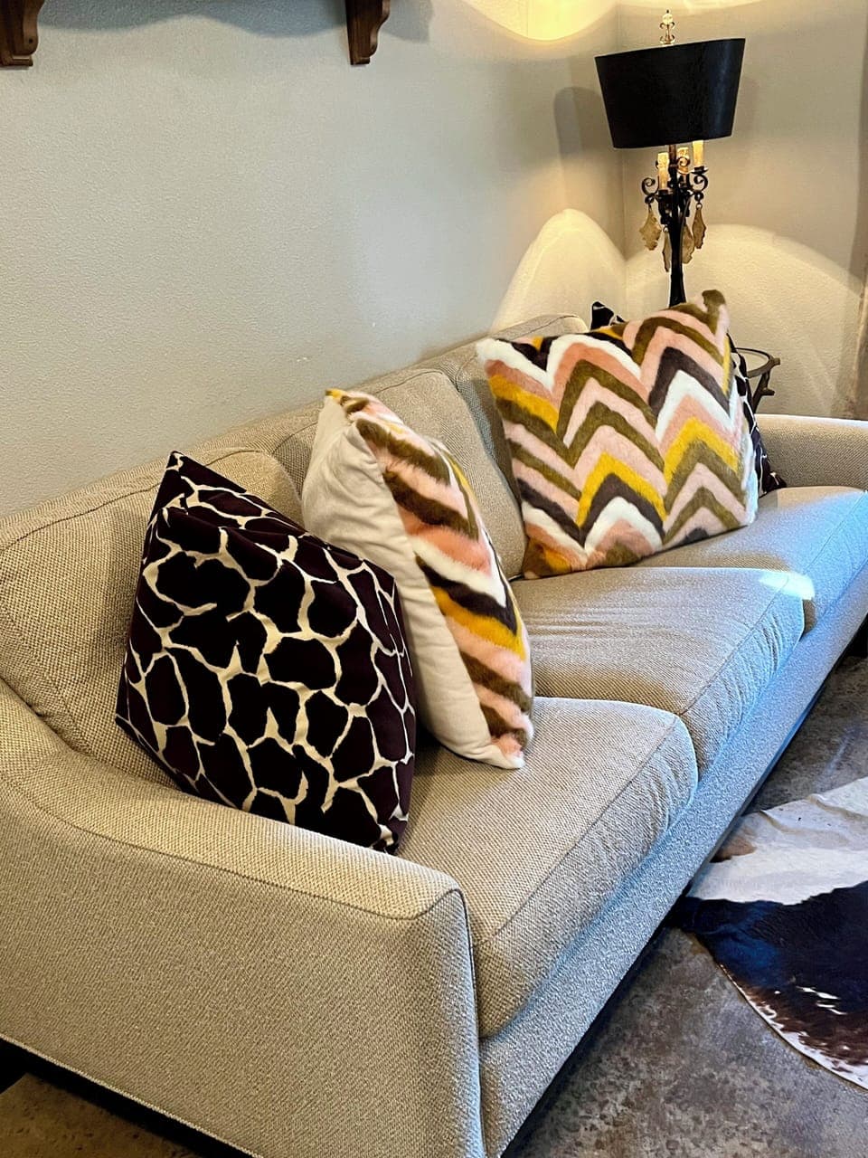 Living Room with queen size sleeper sofa