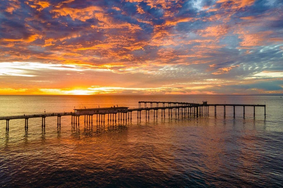 ob pier sunset
