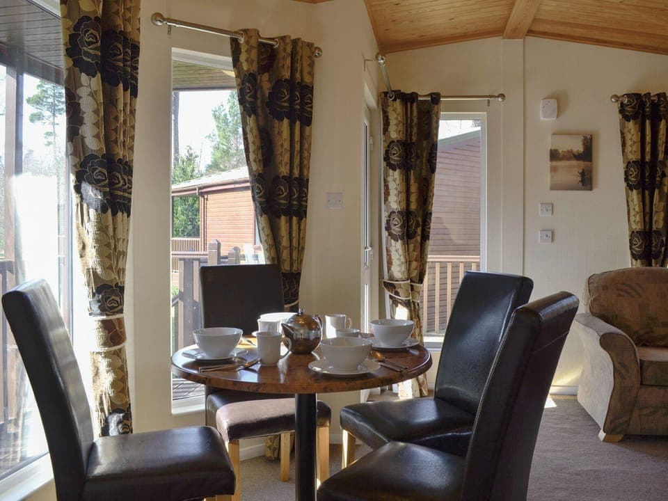 Dining Area | Lodge D - Royal Deeside Woodland Lodges, Dinnet, near Ballater