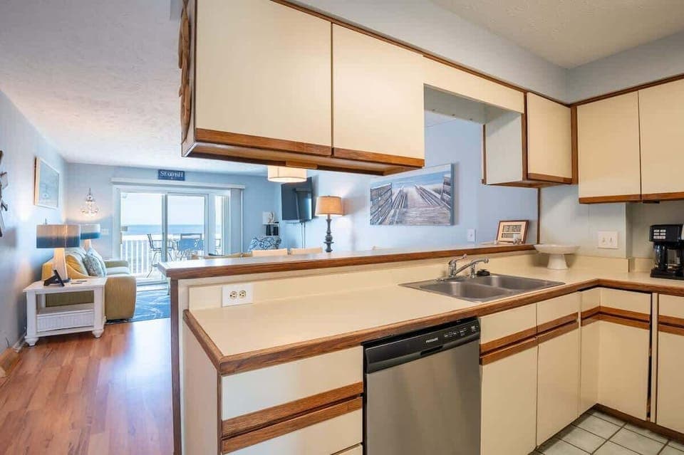 Oceanfront View from Kitchen