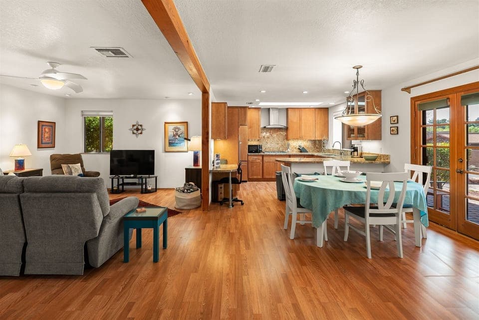 Open spaces and beautiful new wood floors