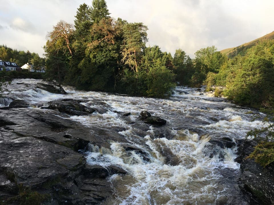 The famous Falls of Dochart at Killin, only 3 miles from the cottage.