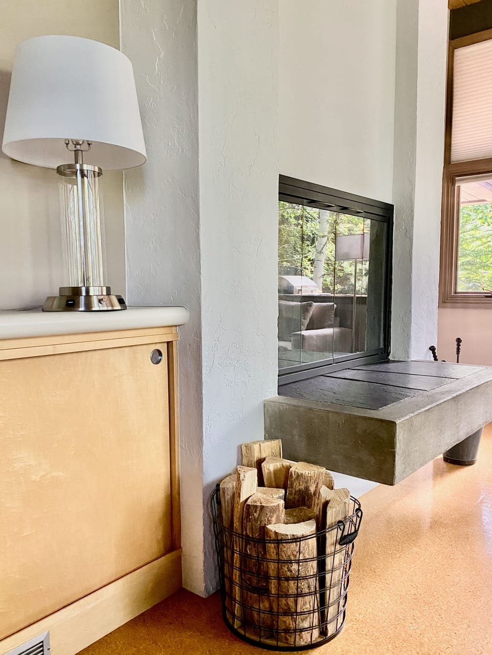 Cozy fireplace