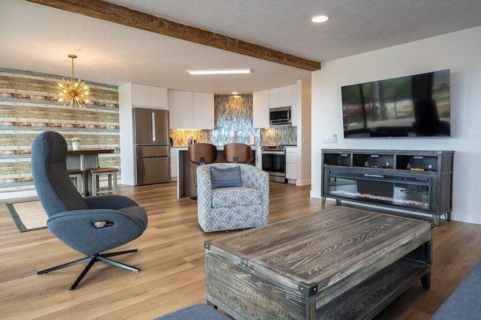 Living, Dining and Kitchen