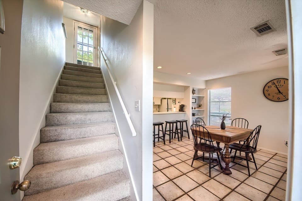 Stairs up to 2nd and 3rd bedroom