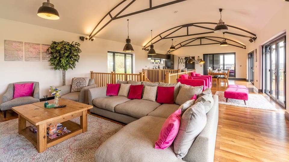 Living area, Lower Lodge Barn, Bolthole Retreats