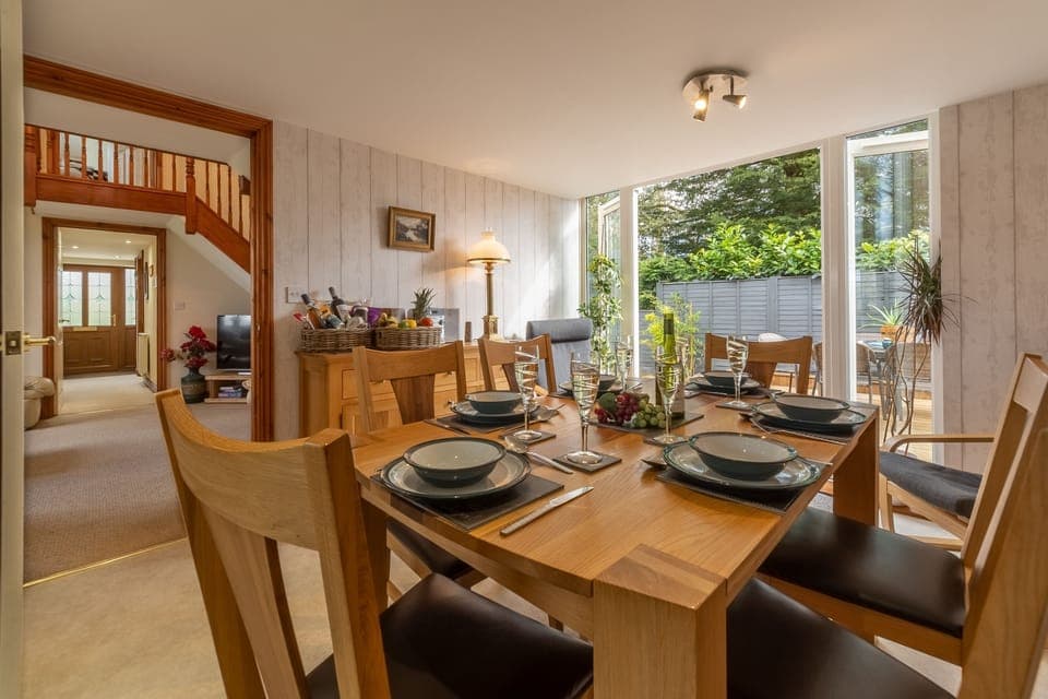 Ground floor: Dining area with french doors to the garden