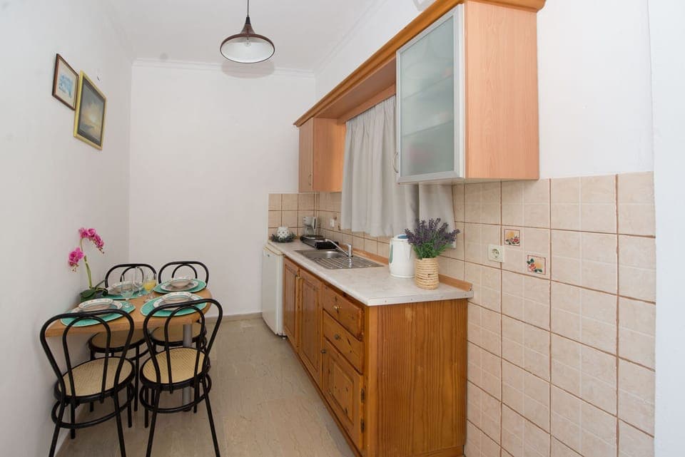 Spiros and Polyxeni Apartment 4 Afionas Kitchen And Dining Area 
