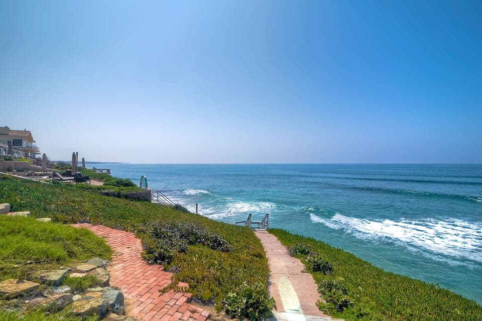 Take the steps down to your private beach access