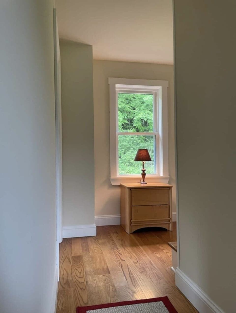 Hallways with beautiful wooded views