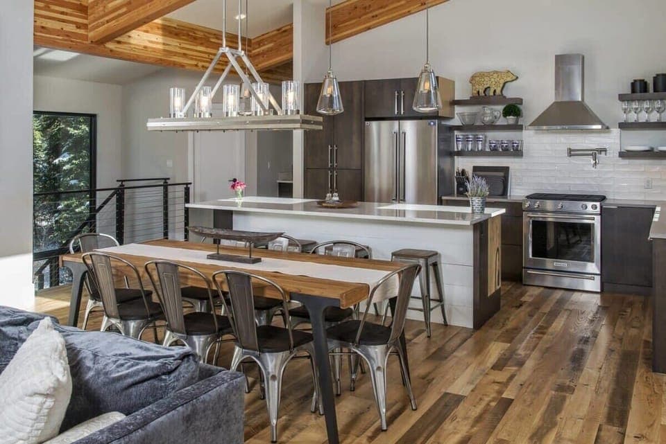 Beautiful kitchen with stainless steel appliances