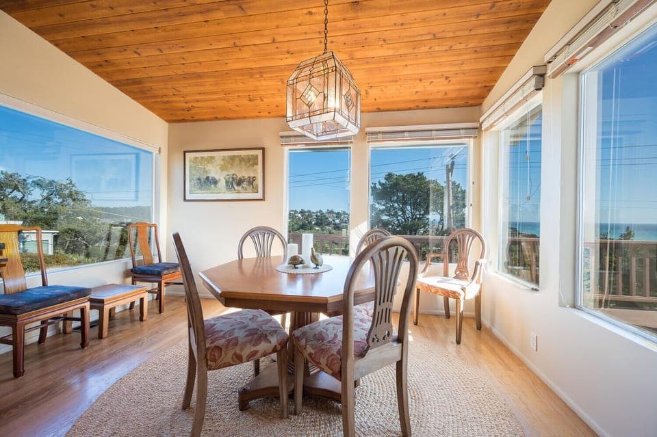 Dining area with endless views