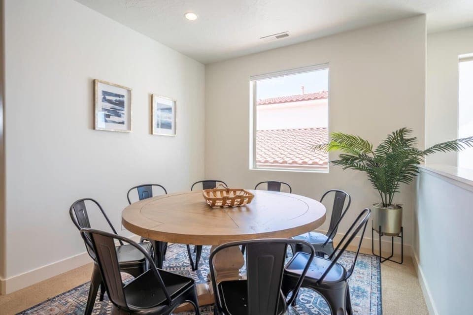Gaming table with additional seating so the entire group can be together