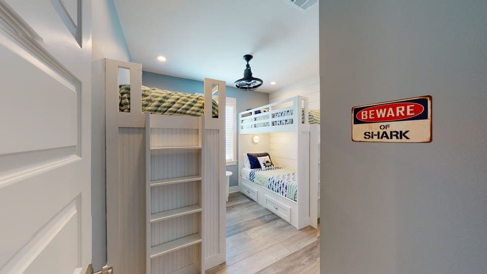 Shark Bunk Room - Sleeping for 4.  All bunks have personal lights and outlets.
