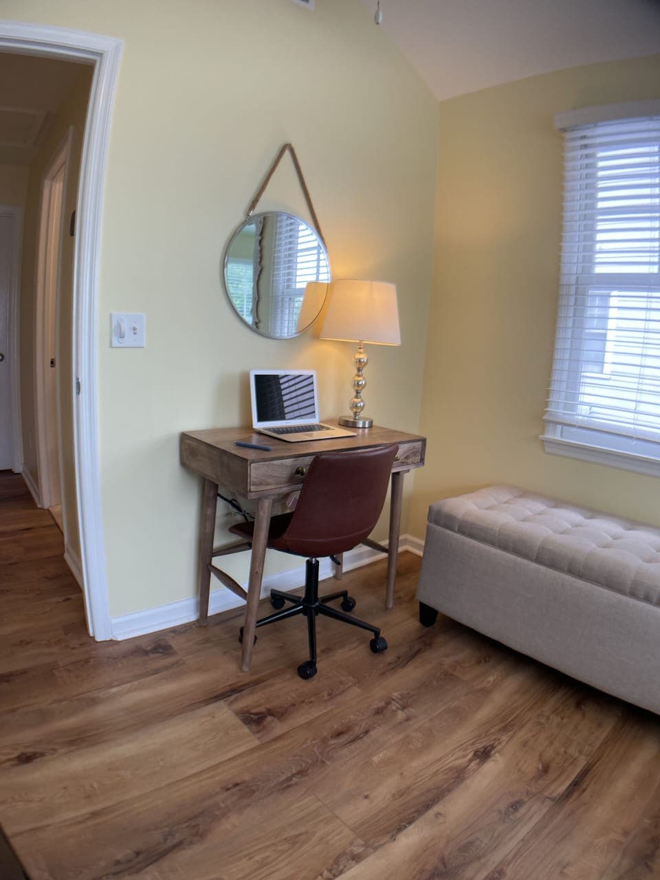Desk area in second bedroom