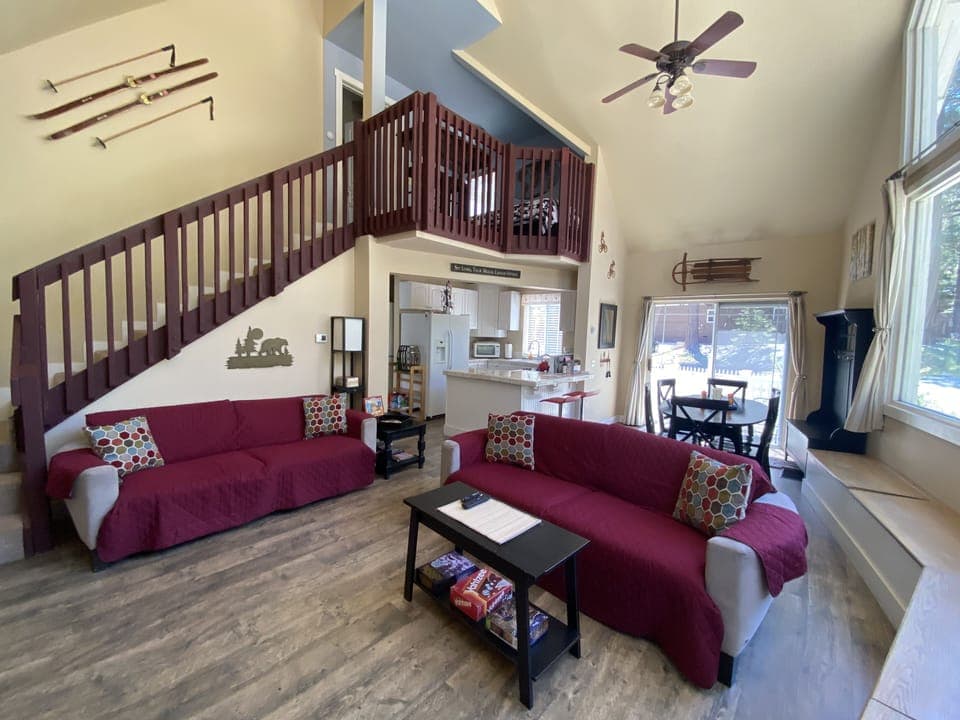 Two bedrooms/bath upstairs