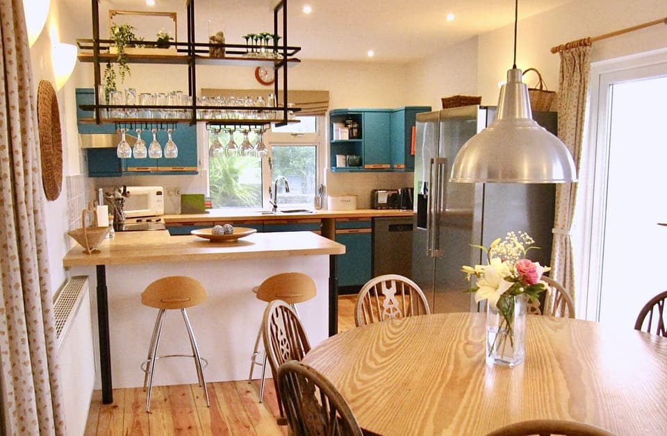 Trehanoo house kitchen diner, a really sociable space to cook, eat and hang out.