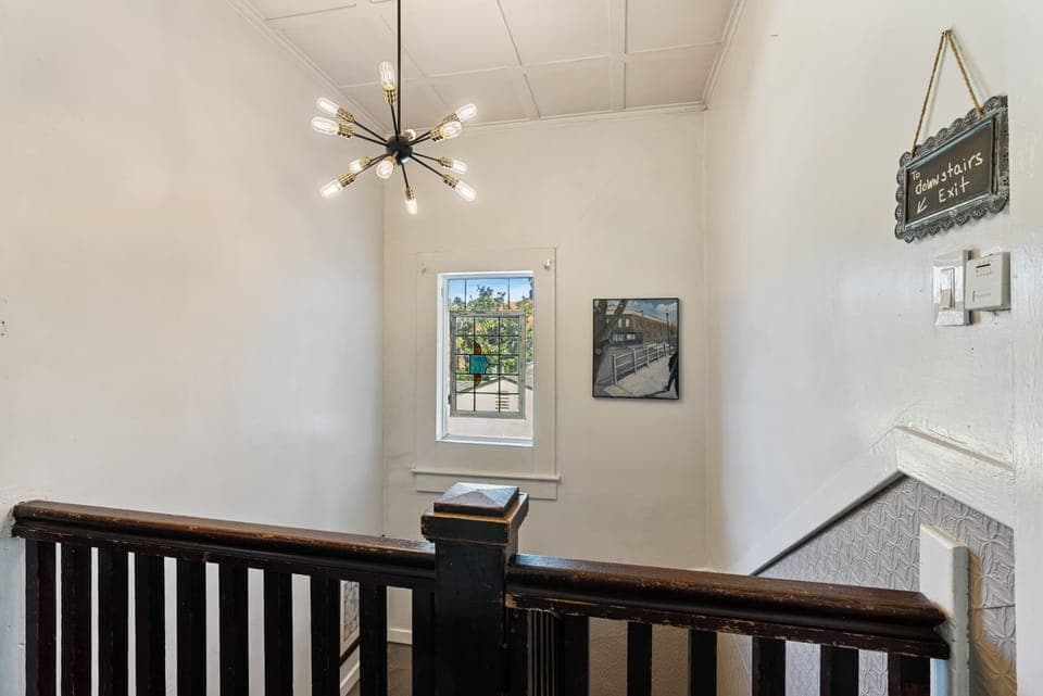 Interior stairs to street