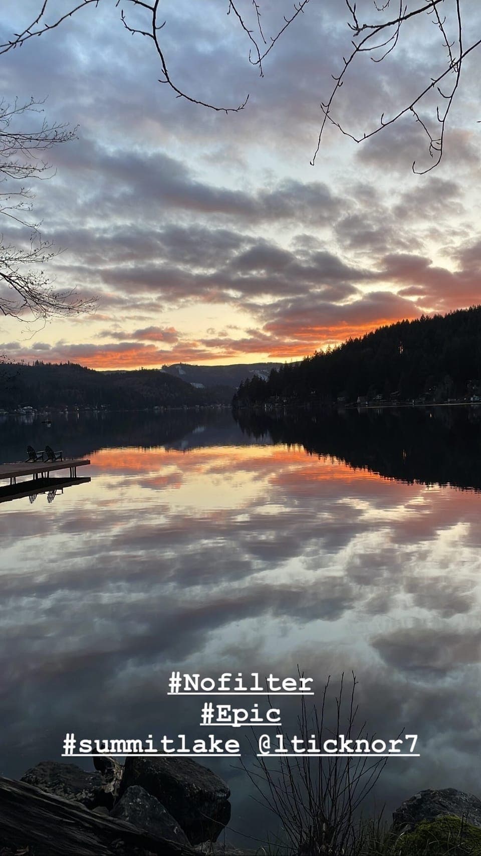 walking around the lake. 1/2 mile from the house