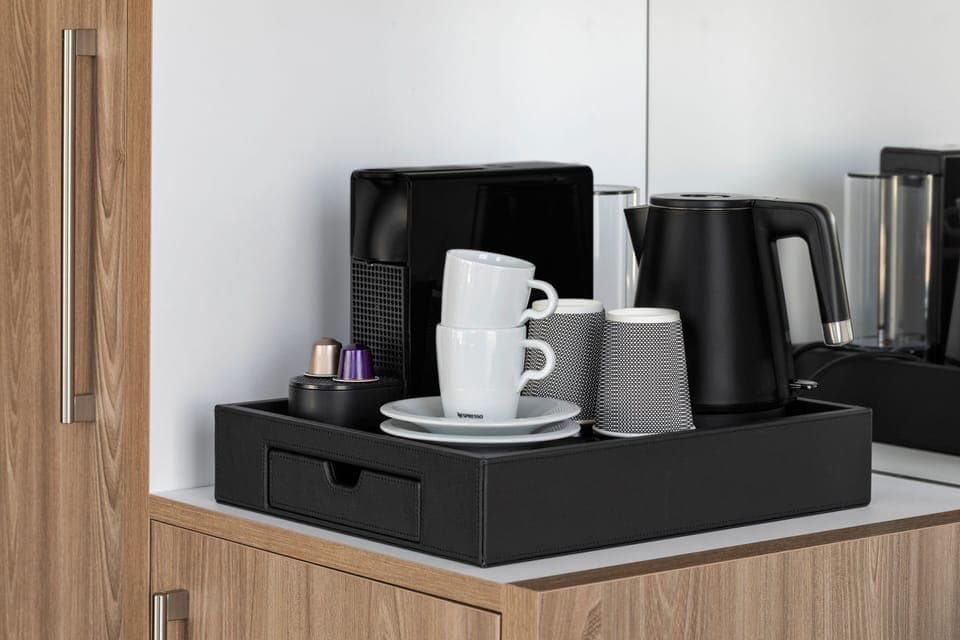 In-room safe, desk, laptop workspace, blackout drapes