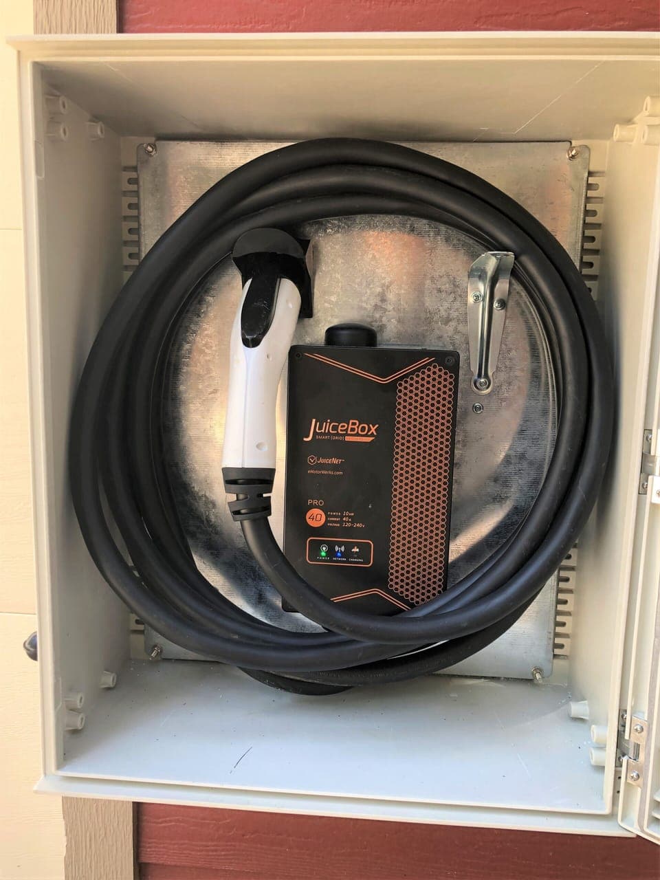 EV Charger Level 2 next to the garage