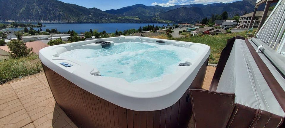 Year-round hot tub!
