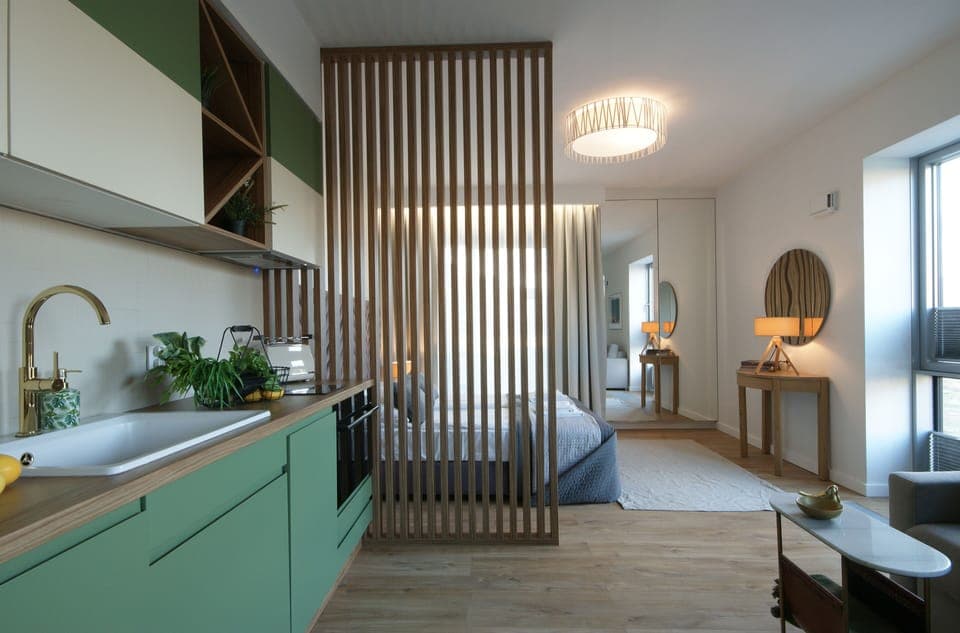 Apartment | Living area | 50-inch flat-screen TV with cable channels, TV